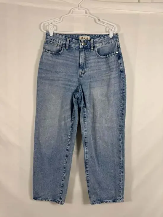 Madewell Curvy Baggy Straight Jeans in Light Wash Size 29P - Picture 1 of 10